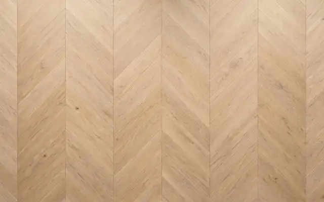 Chevron pattern European white oak engineered hardwood flooring
