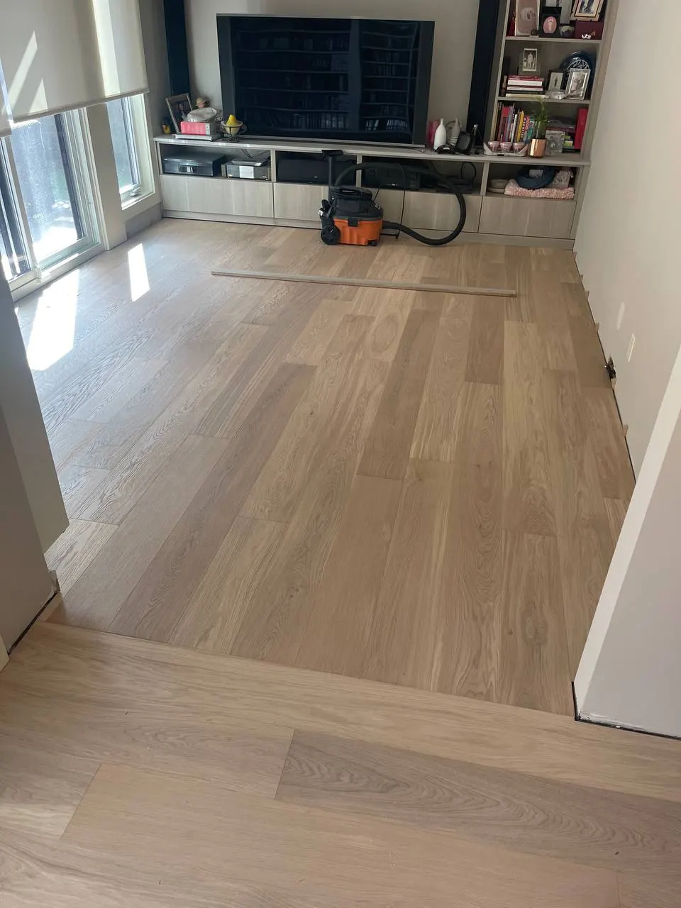 Straight plank European white oak, Cream Oak, Oakville hardwood flooring project by Floors Toronto