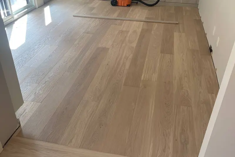 Straight plank European white oak, Cream Oak, Oakville hardwood flooring project by Floors Toronto