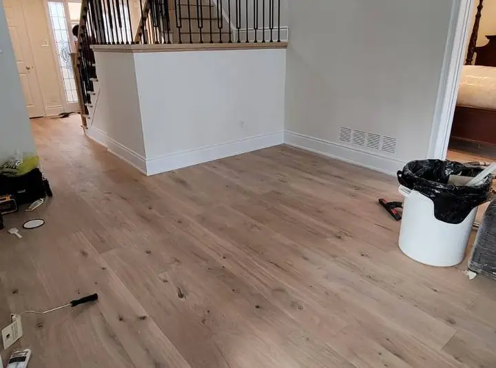 Straight plank European white oak, Linen Oak, Forest Hill hardwood flooring project by Floors Toronto