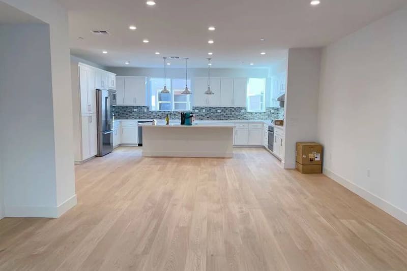 Straight plank European white oak, Linen Oak, Markham hardwood flooring project by Floors Toronto