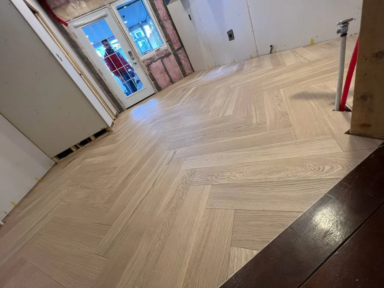 Herringbone 5×25", Linen Oak, Toronto hardwood flooring project by Floors Toronto