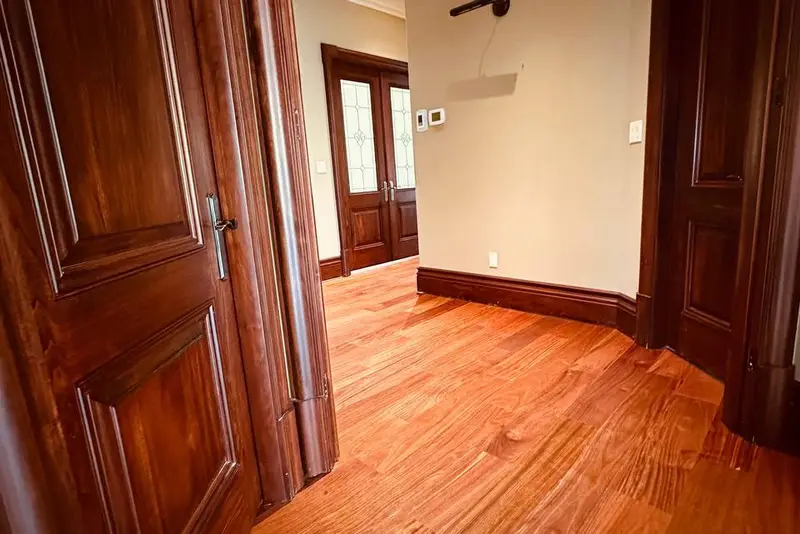 Straight plank European white oak, Mahogany, Markham hardwood flooring project by Floors Toronto