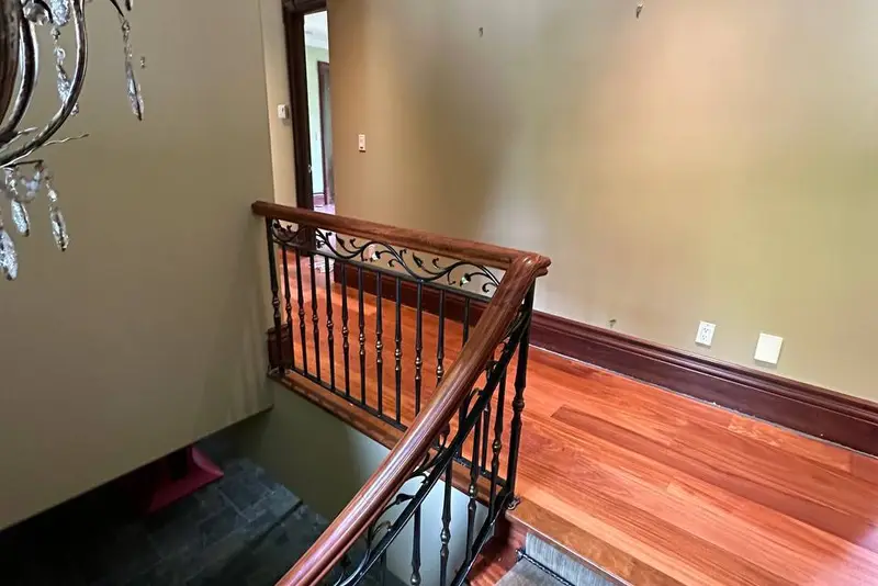 Straight plank European white oak, Mahogany, Markham hardwood flooring project by Floors Toronto