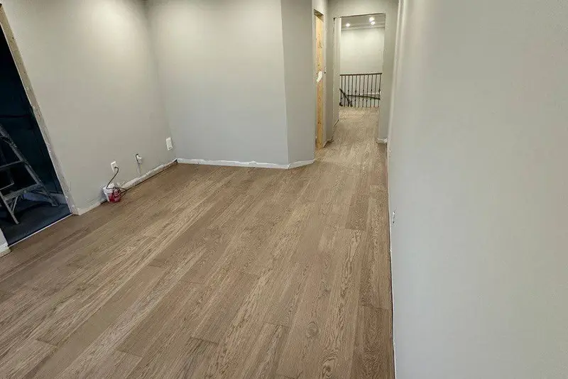 Straight plank European white oak, Mist Oak, Vaughan hardwood flooring project by Floors Toronto