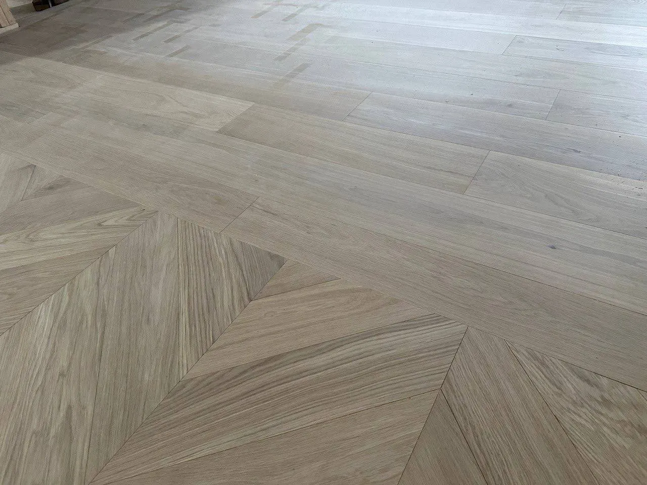 Straight plank European white oak, Soft White, Etobicoke hardwood flooring project by Floors Toronto